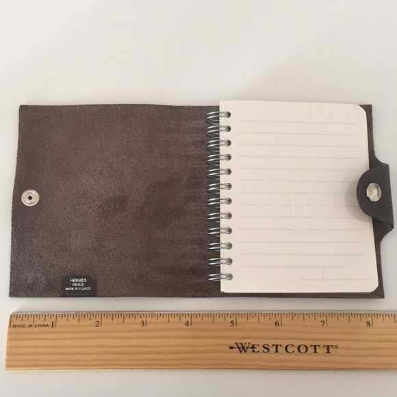 Hermès mini notebook - new pebbled Leather - gray - Picture 4 of 6